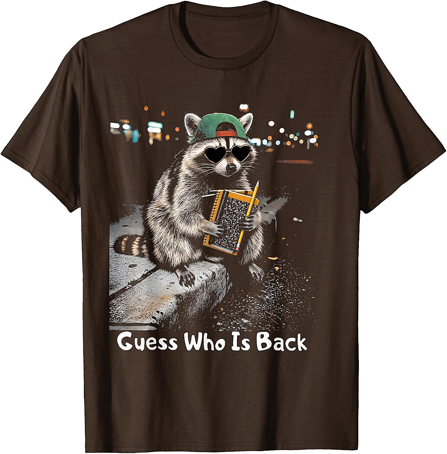 Guess Who Is Back Raccoon T-Shirt | Funny Back to School Tee