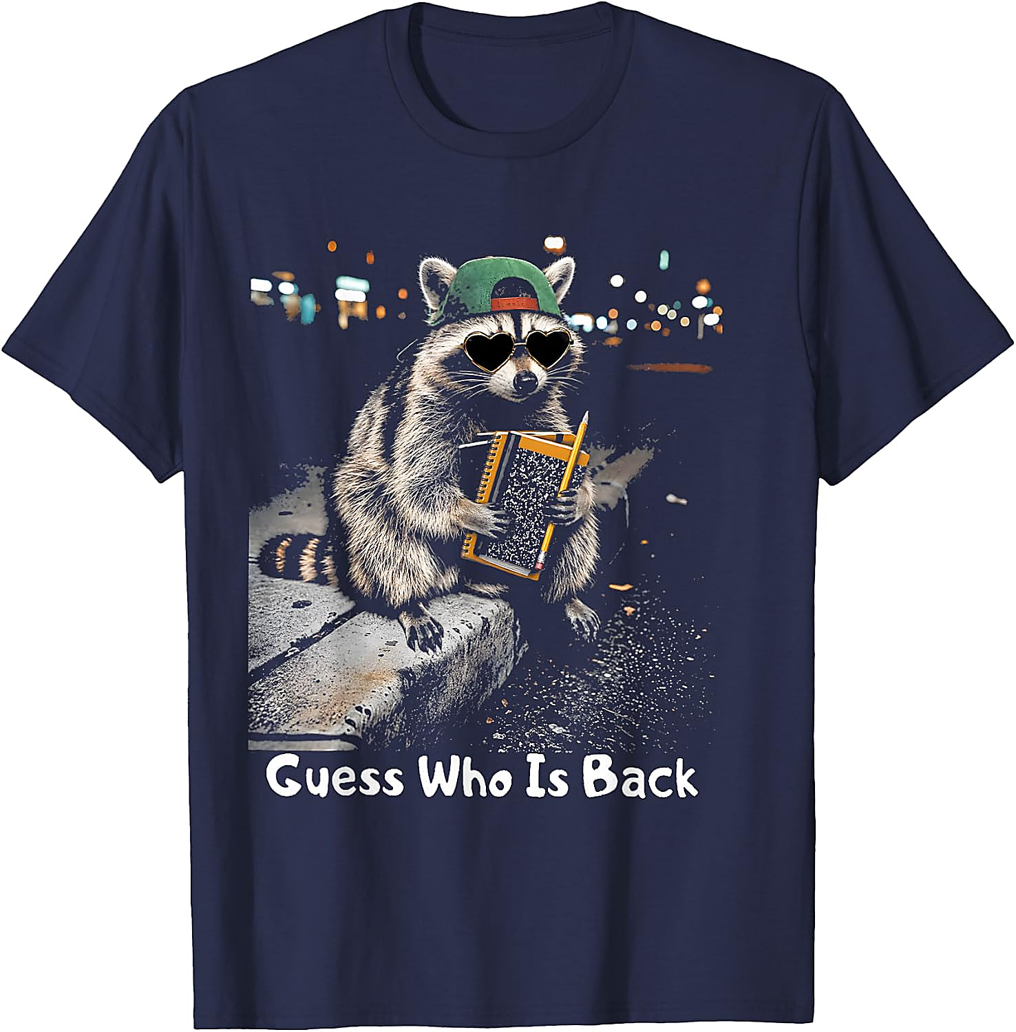 Guess Who Is Back Raccoon T-Shirt | Funny Back to School Tee