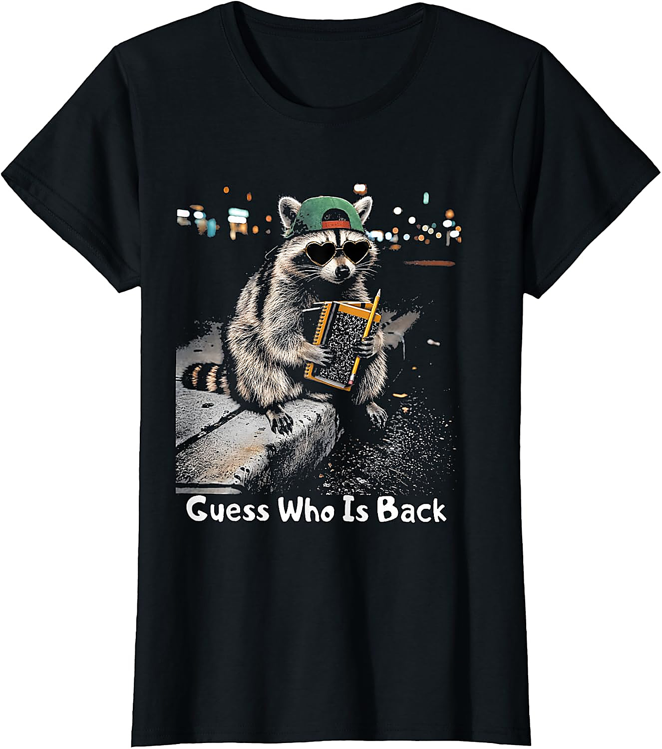 Guess Who Is Back Raccoon T-Shirt | Funny Back to School Tee