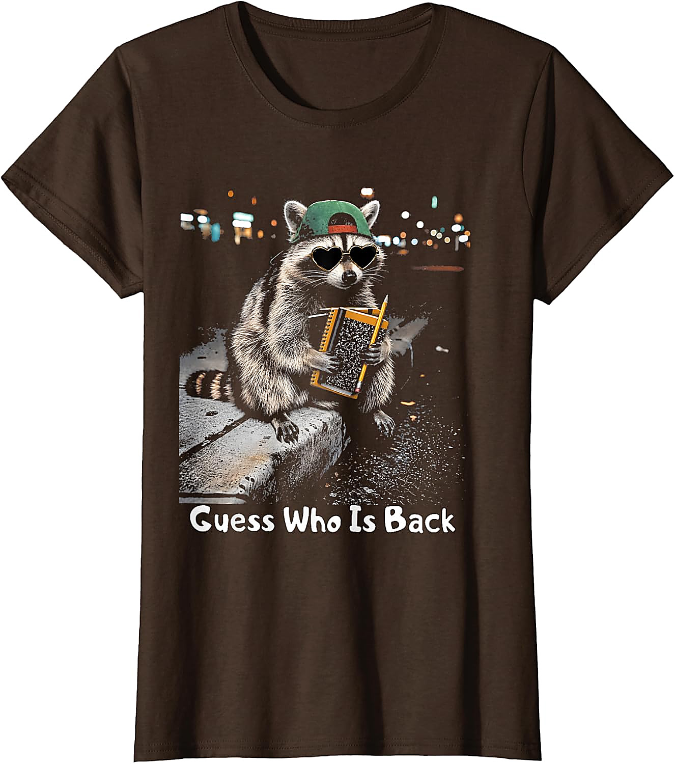 Guess Who Is Back Raccoon T-Shirt | Funny Back to School Tee