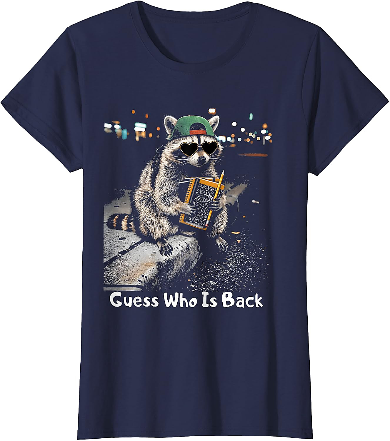 Guess Who Is Back Raccoon T-Shirt | Funny Back to School Tee
