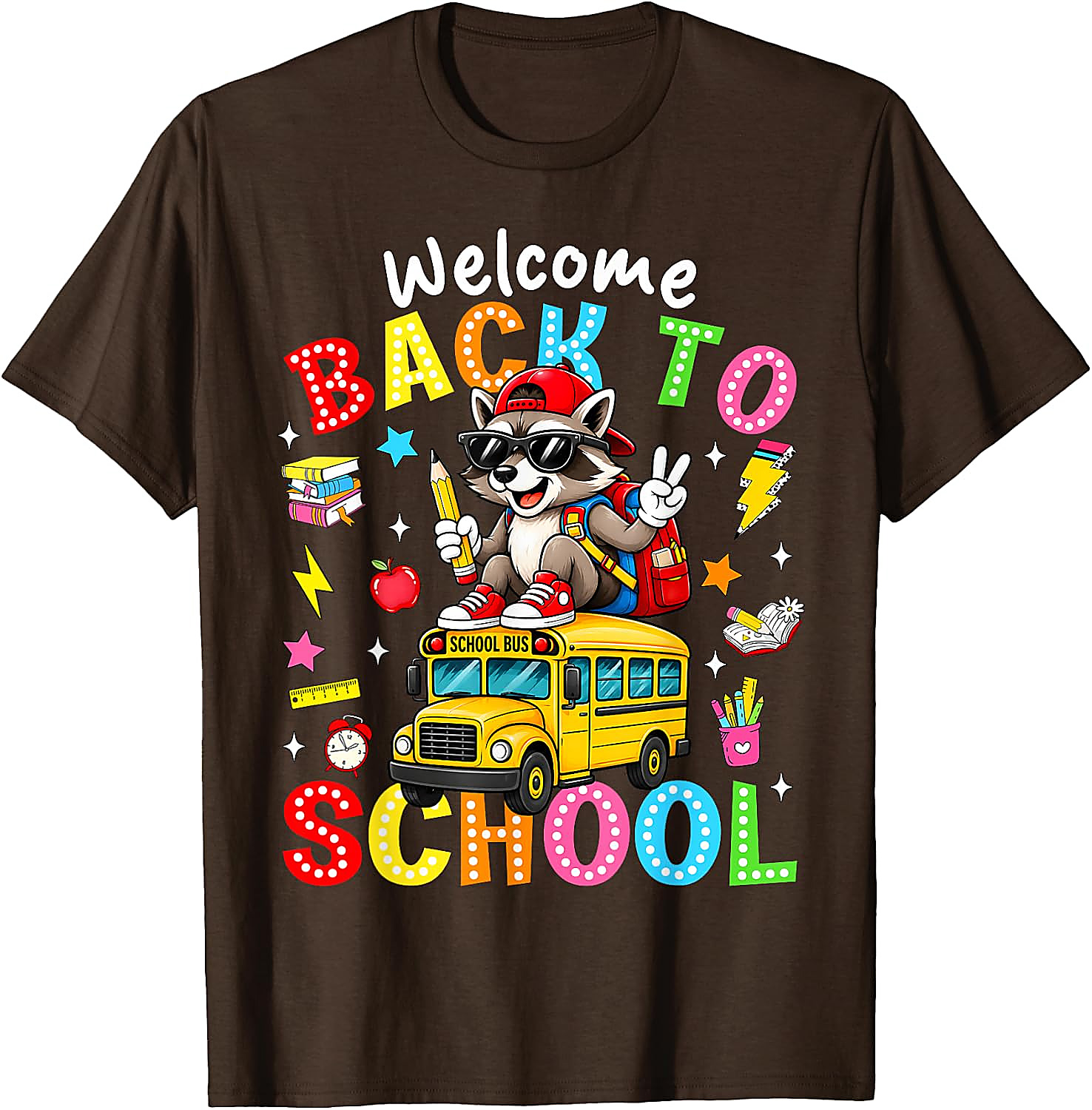 Back to School Raccoon T-Shirt | Kids First Day of School Tee