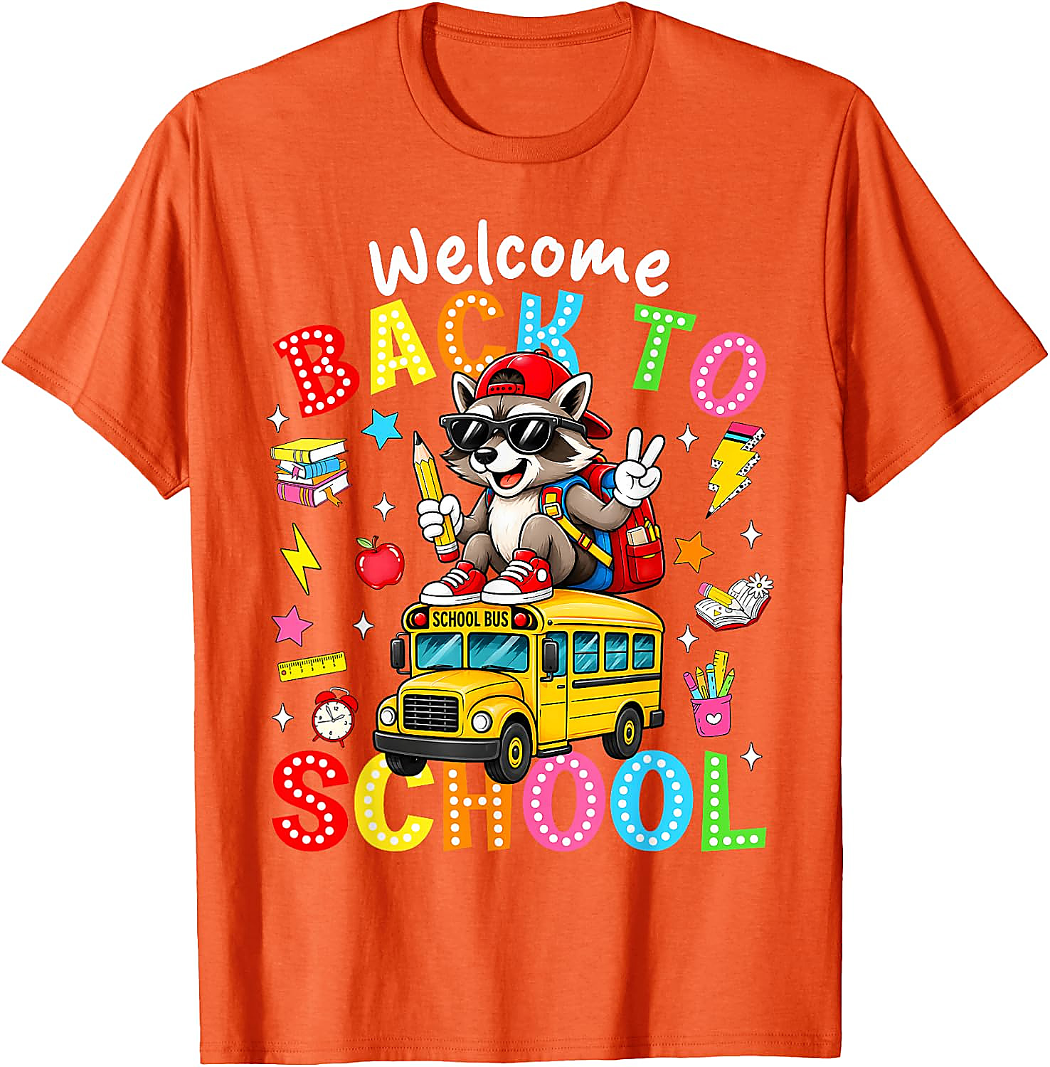 Back to School Raccoon T-Shirt | Kids First Day of School Tee