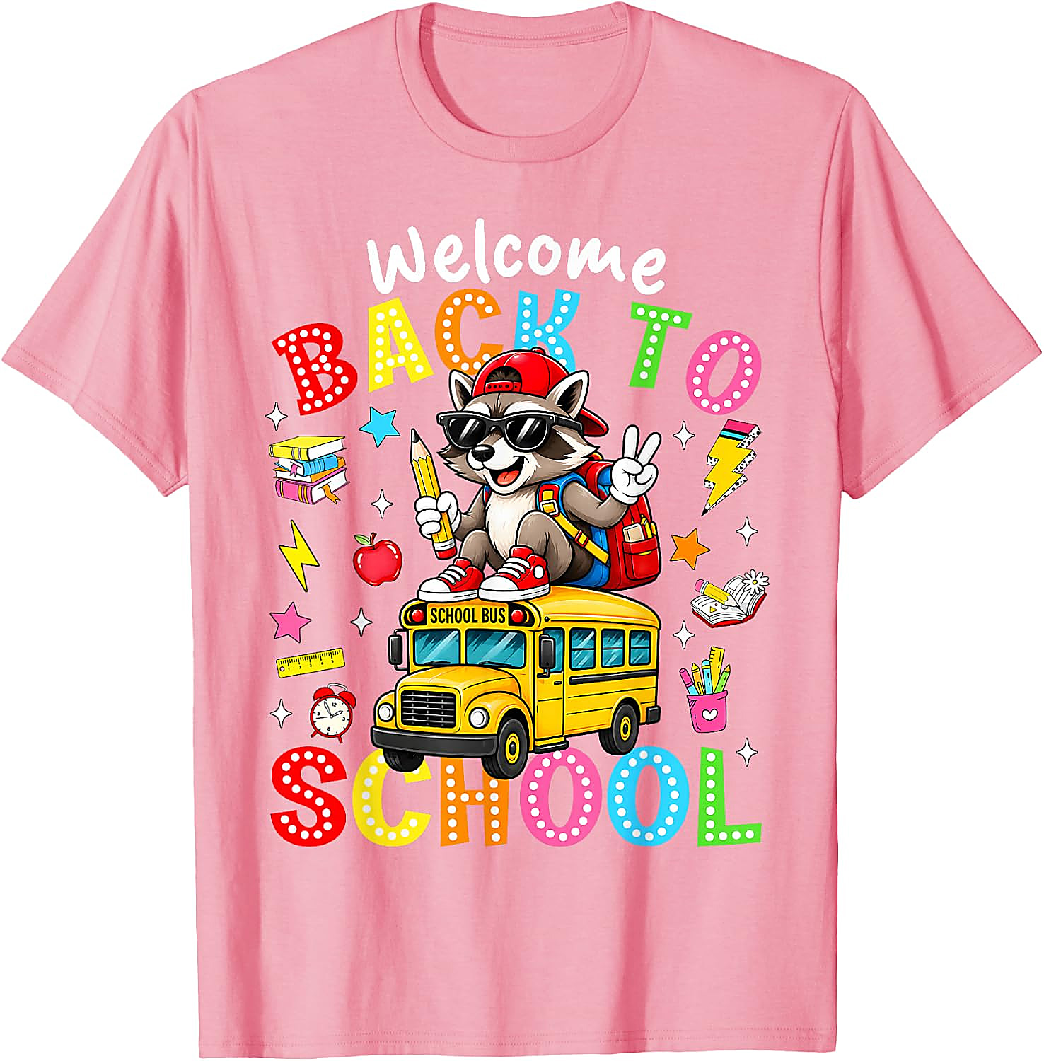 Back to School Raccoon T-Shirt | Kids First Day of School Tee