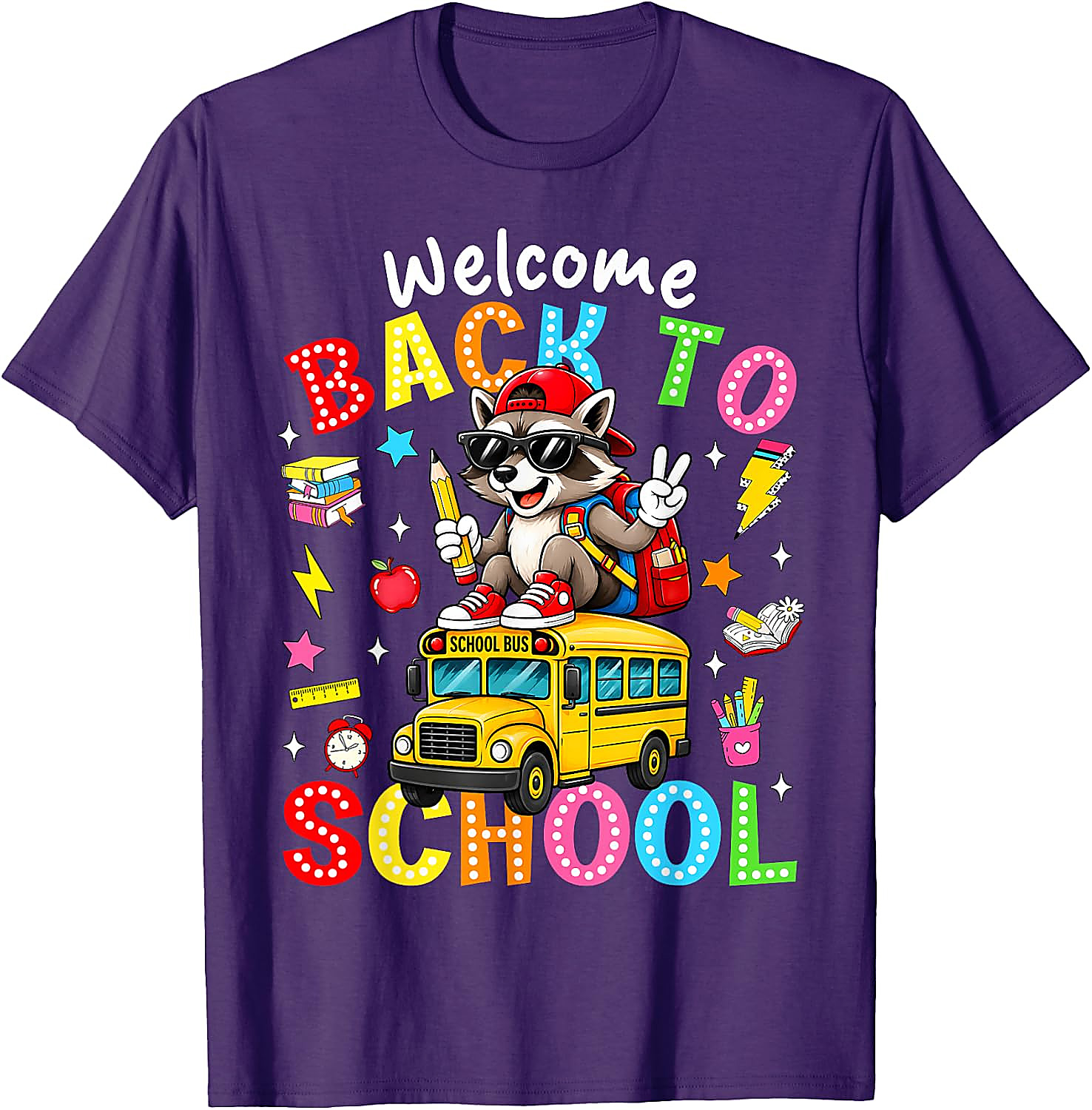 Back to School Raccoon T-Shirt | Kids First Day of School Tee