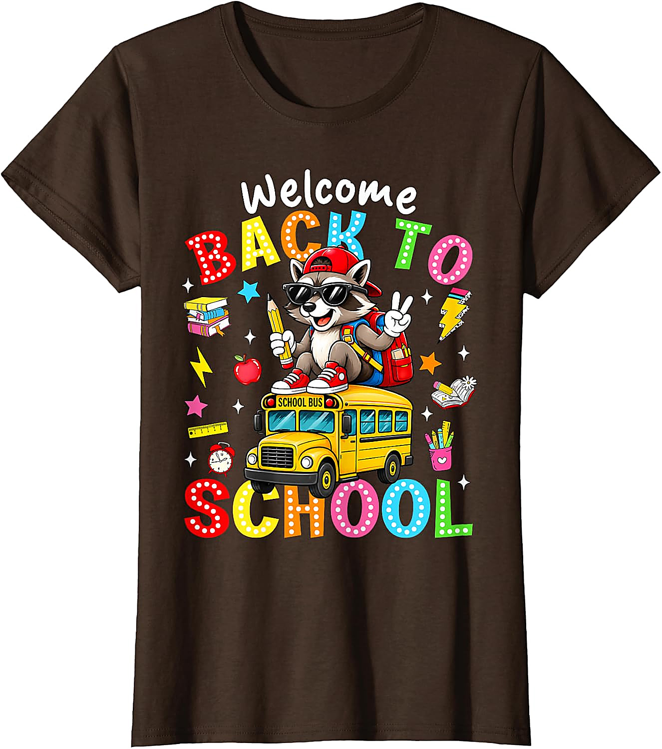 Back to School Raccoon T-Shirt | Kids First Day of School Tee