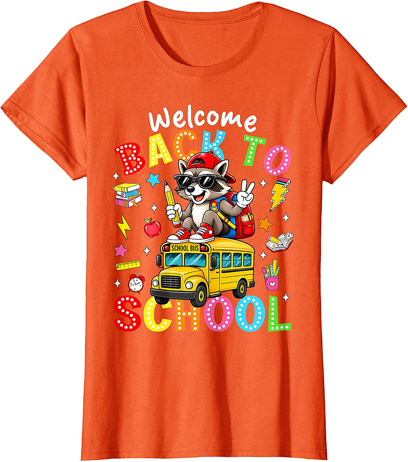 Back to School Raccoon T-Shirt | Kids First Day of School Tee