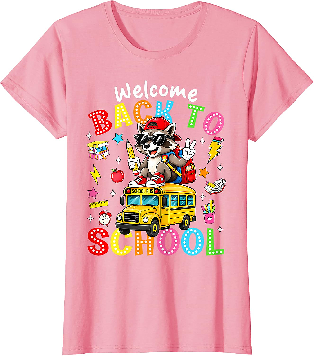 Back to School Raccoon T-Shirt | Kids First Day of School Tee