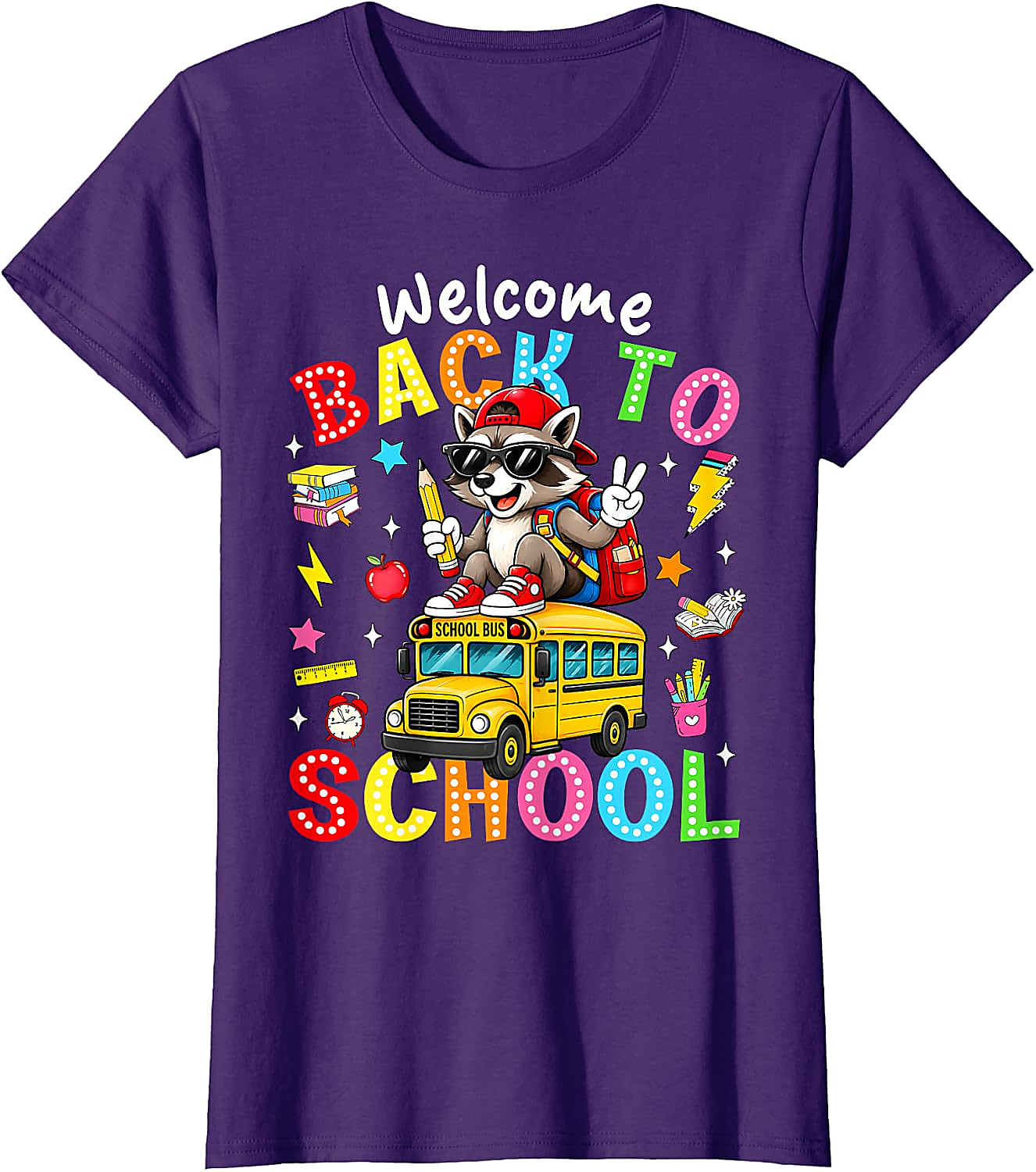Back to School Raccoon T-Shirt | Kids First Day of School Tee