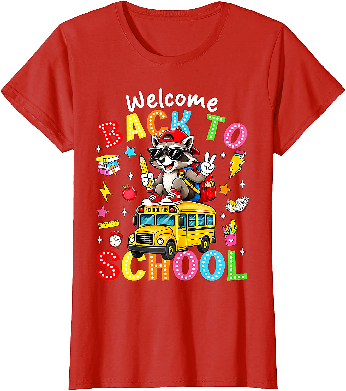 Back to School Raccoon T-Shirt | Kids First Day of School Tee