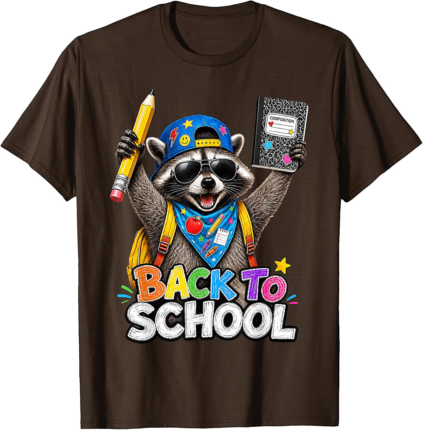 Back to School Raccoon Shirt | Funny Kids Teacher Tee