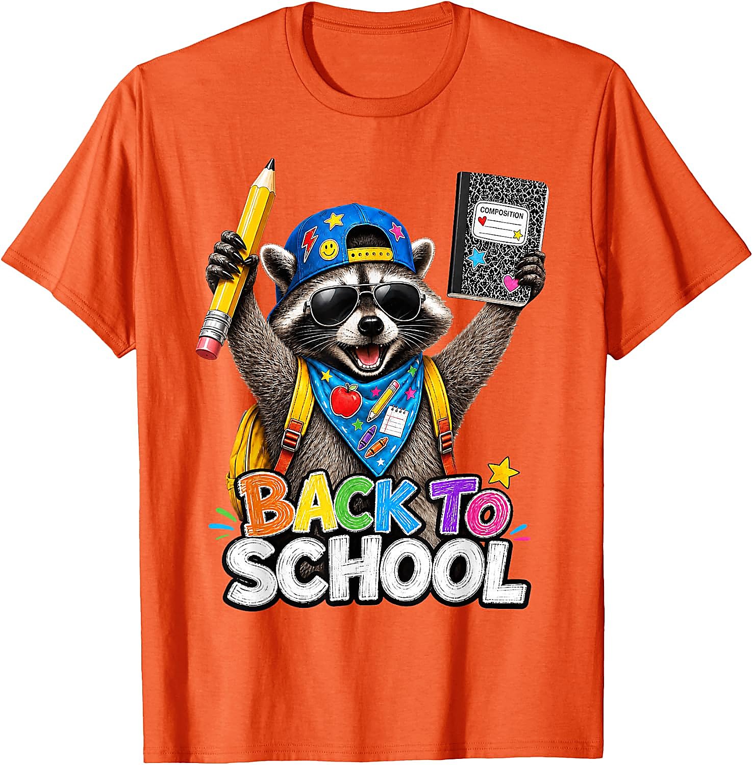 Back to School Raccoon Shirt | Funny Kids Teacher Tee