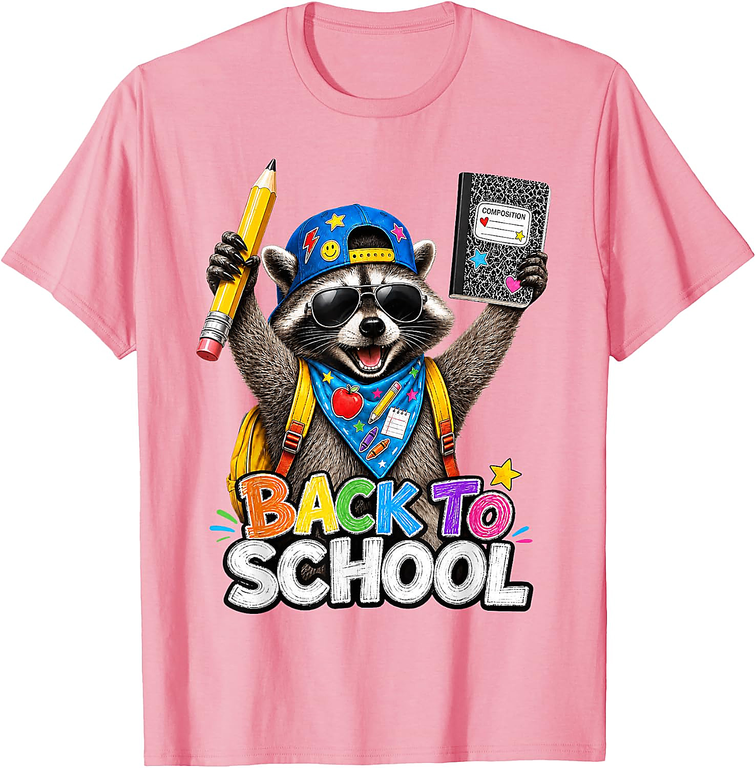 Back to School Raccoon Shirt | Funny Kids Teacher Tee