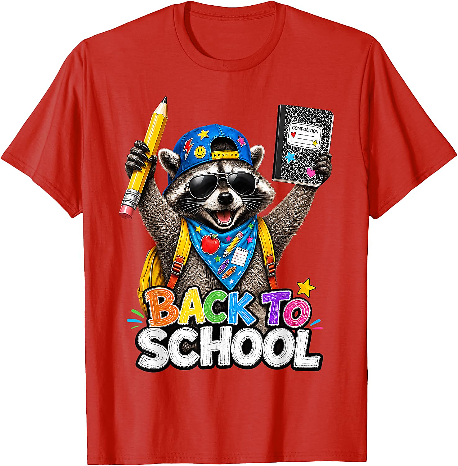 Back to School Raccoon Shirt | Funny Kids Teacher Tee