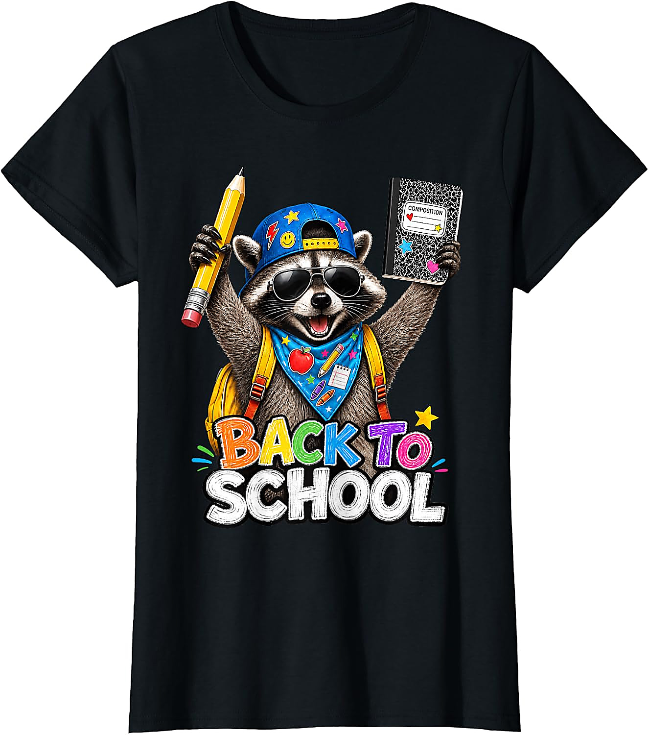 Back to School Raccoon Shirt | Funny Kids Teacher Tee