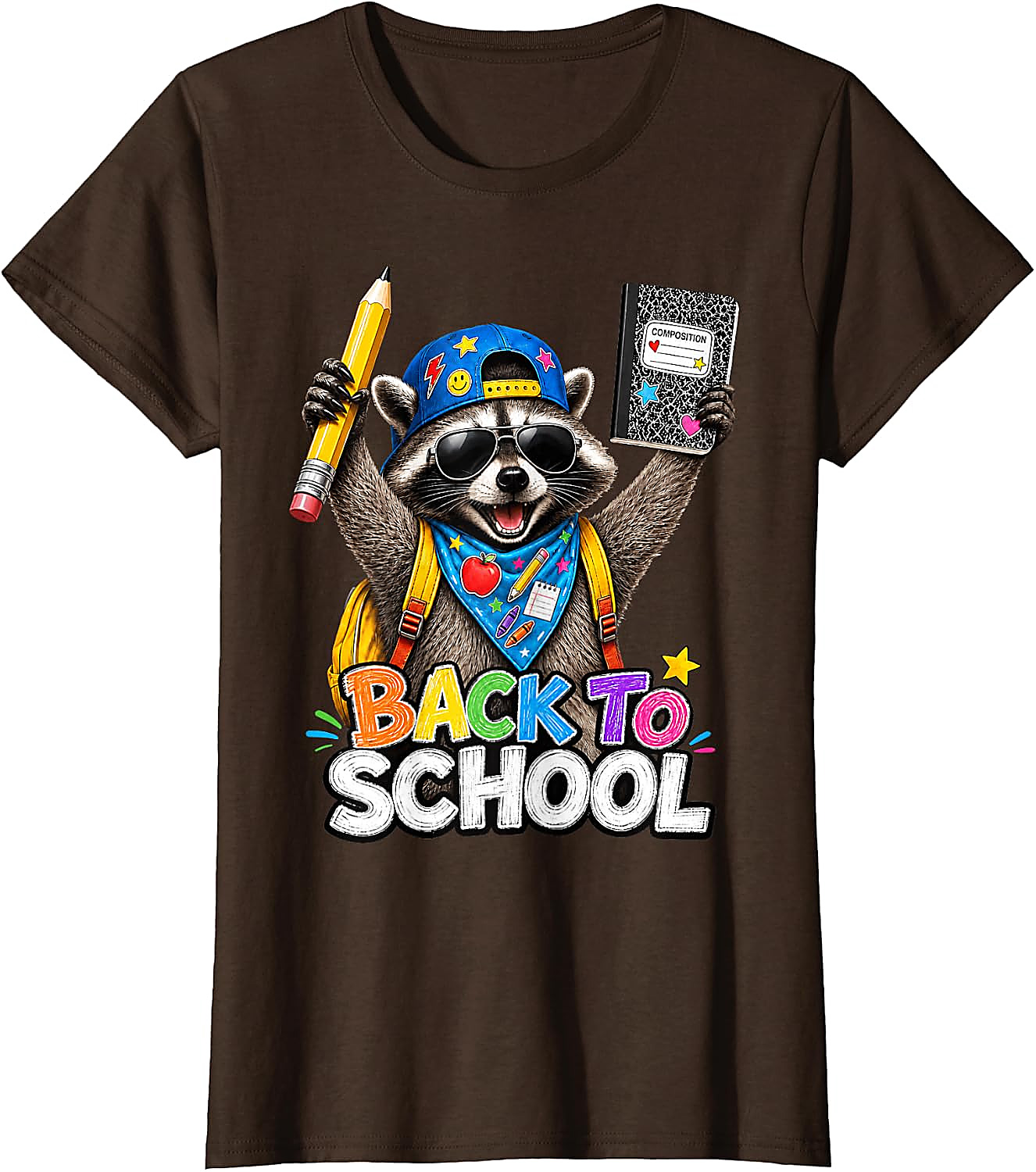 Back to School Raccoon Shirt | Funny Kids Teacher Tee
