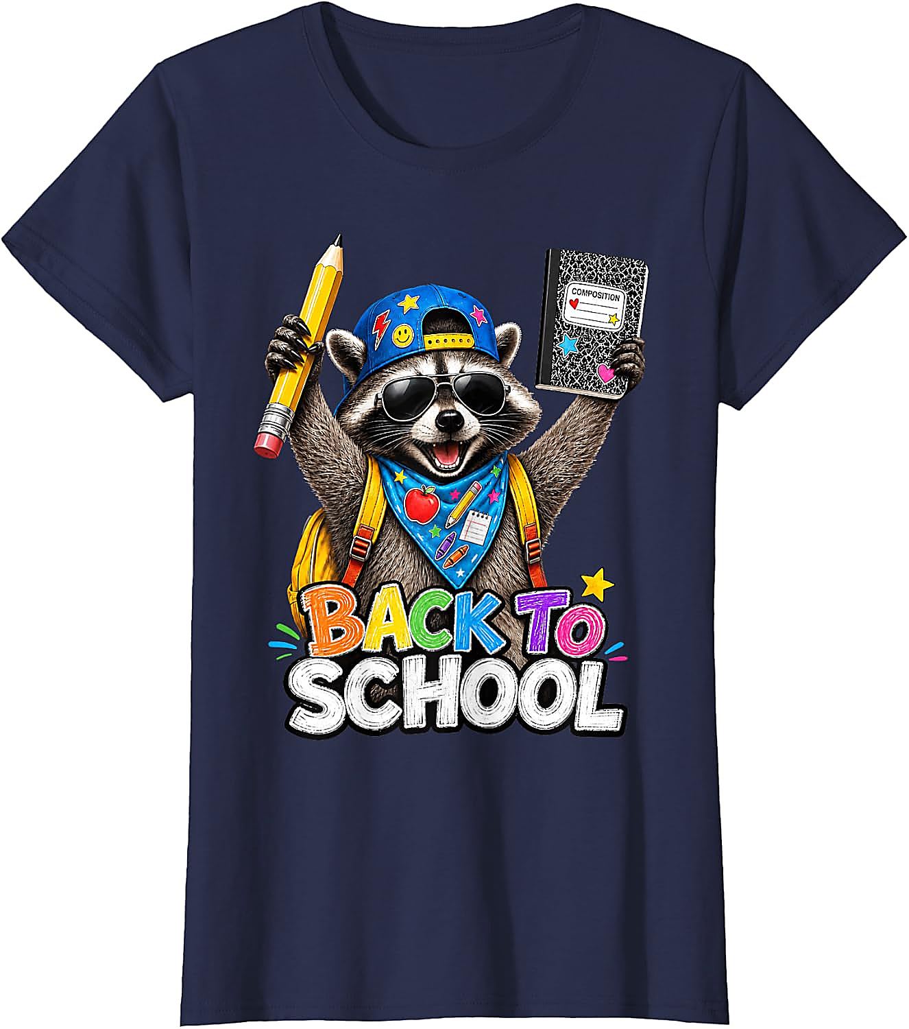 Back to School Raccoon Shirt | Funny Kids Teacher Tee