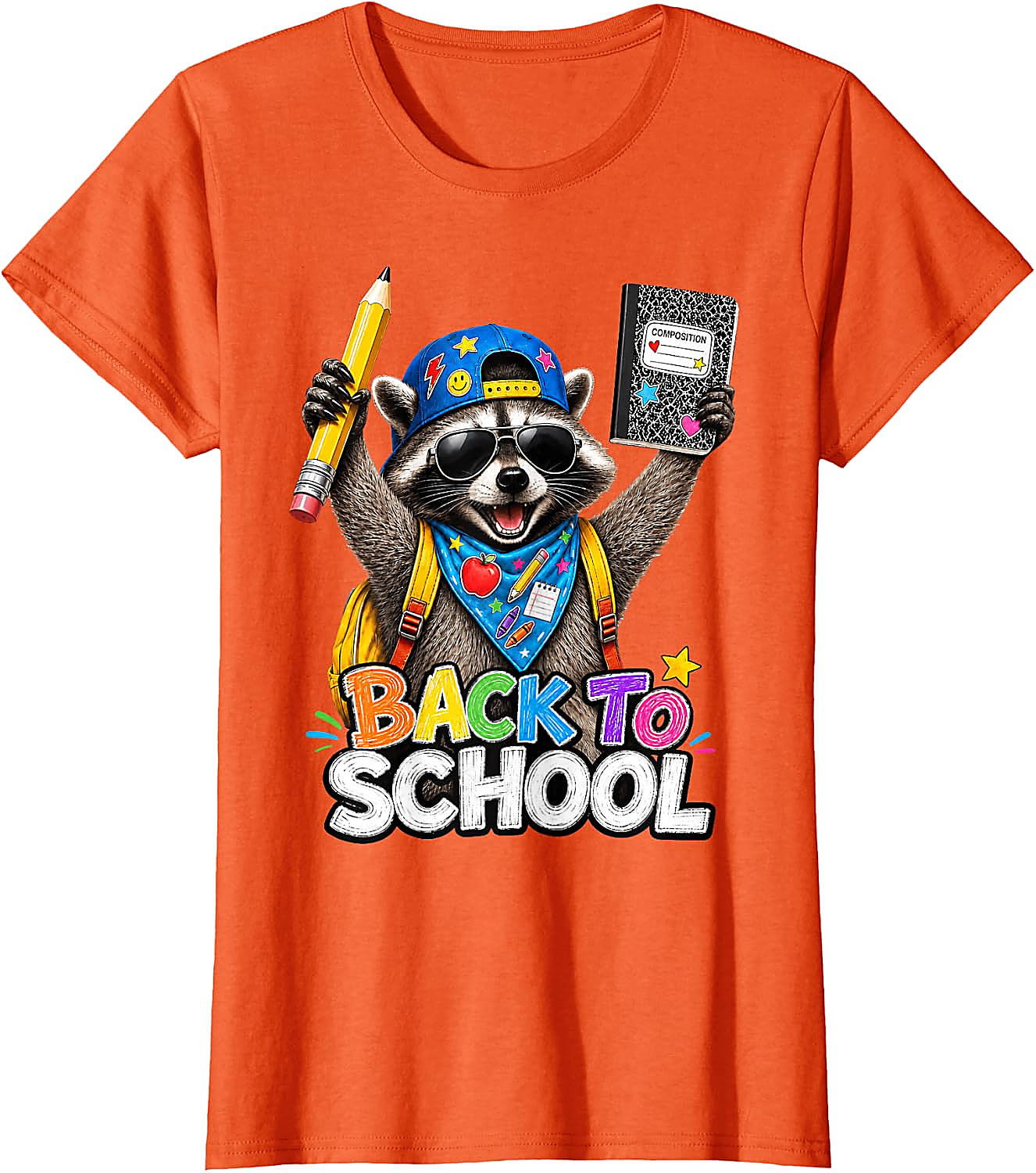 Back to School Raccoon Shirt | Funny Kids Teacher Tee