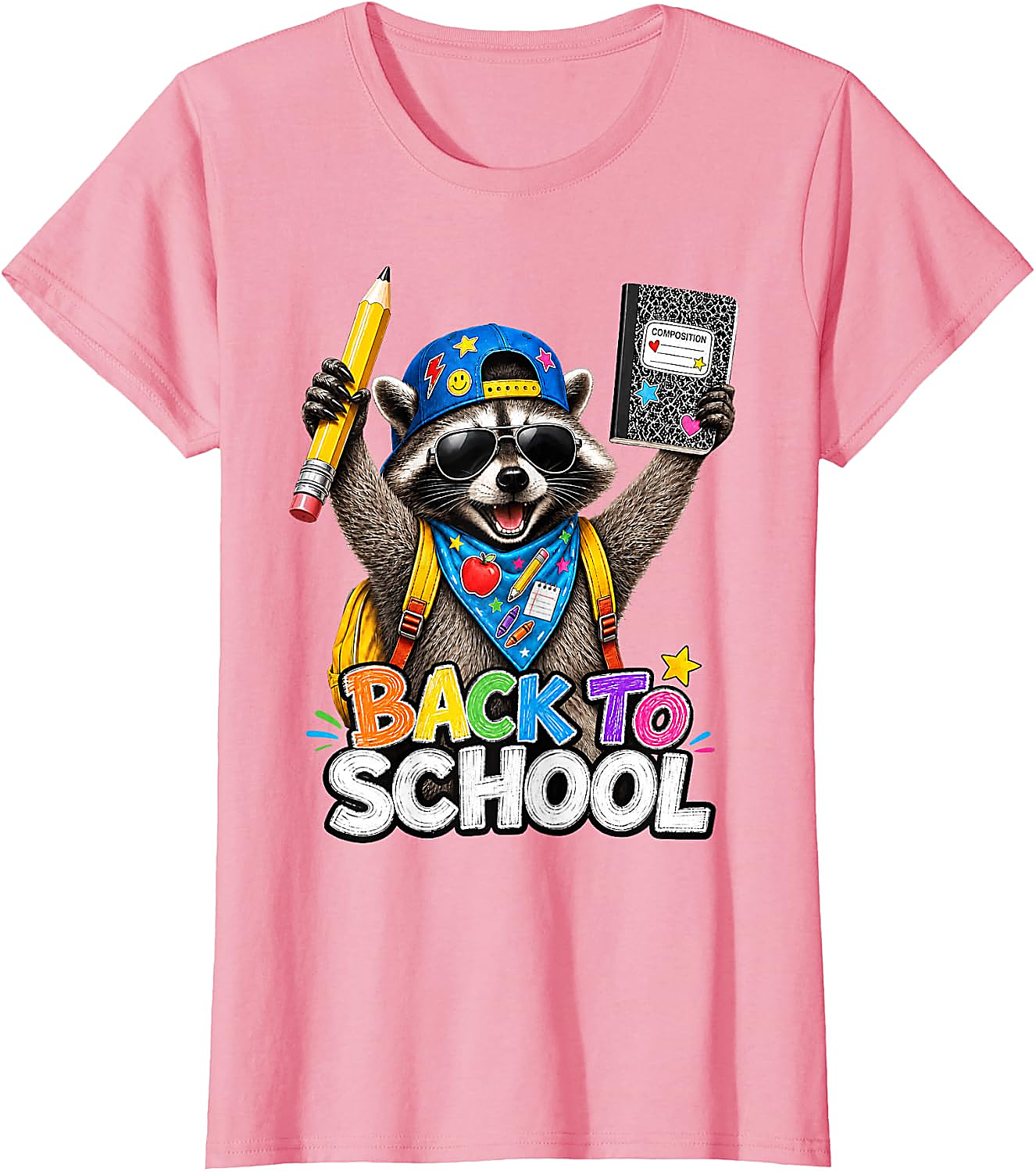 Back to School Raccoon Shirt | Funny Kids Teacher Tee