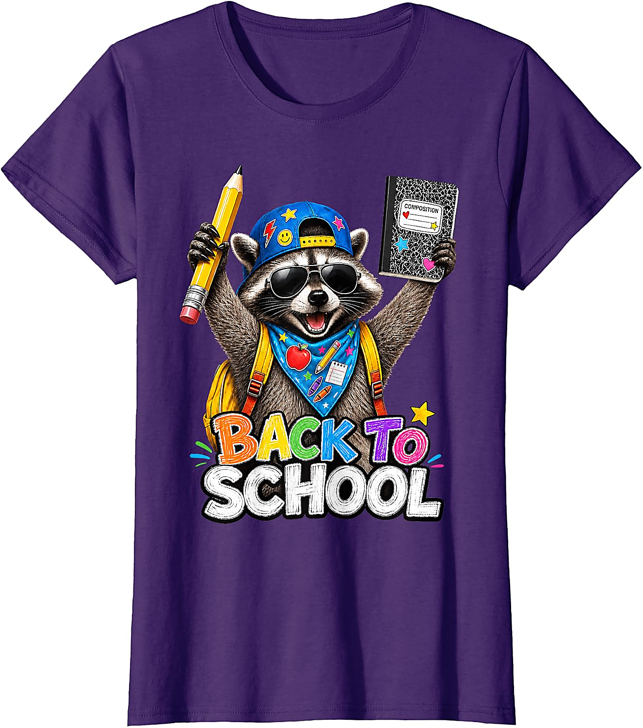 Back to School Raccoon Shirt | Funny Kids Teacher Tee