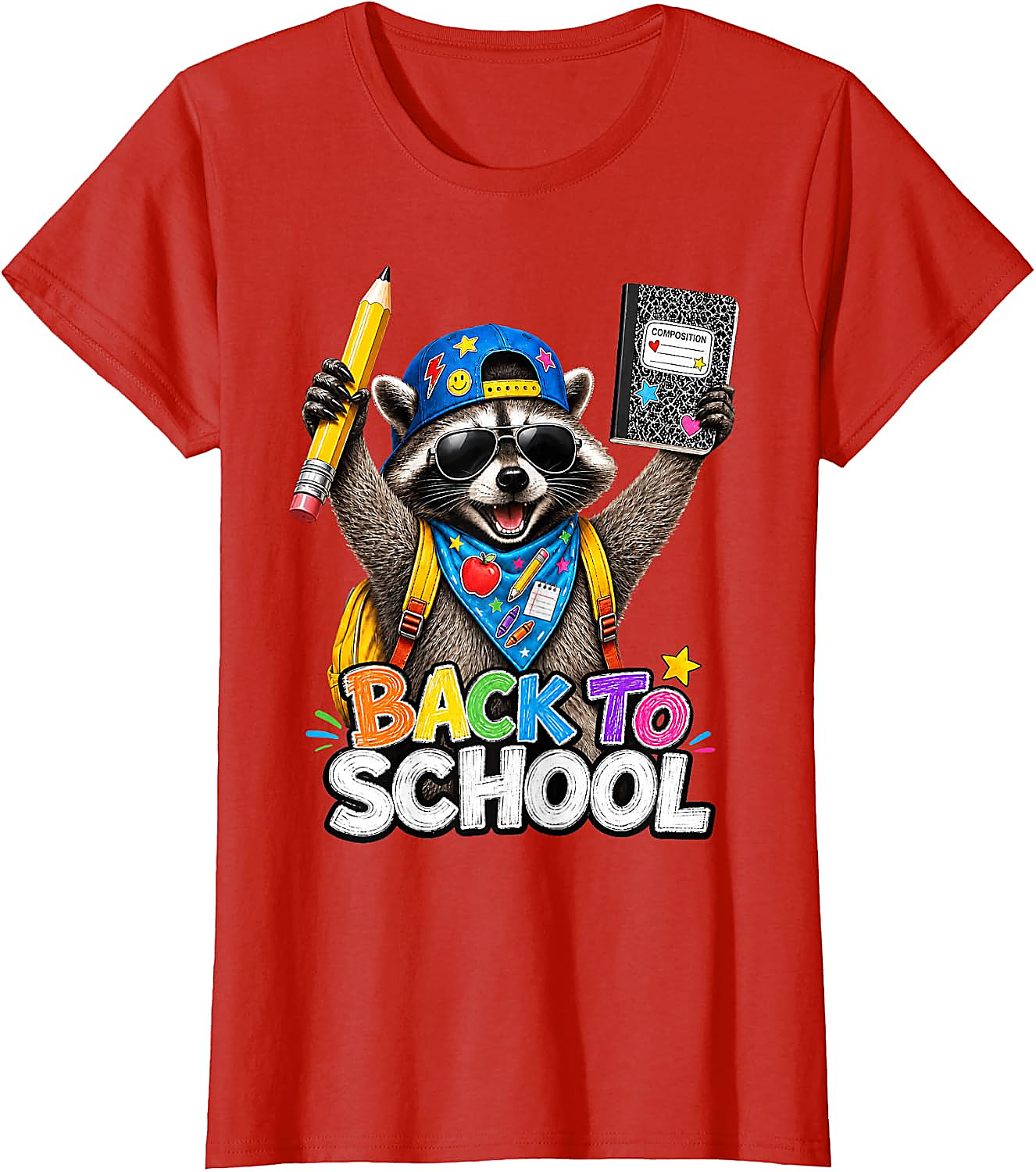 Back to School Raccoon Shirt | Funny Kids Teacher Tee