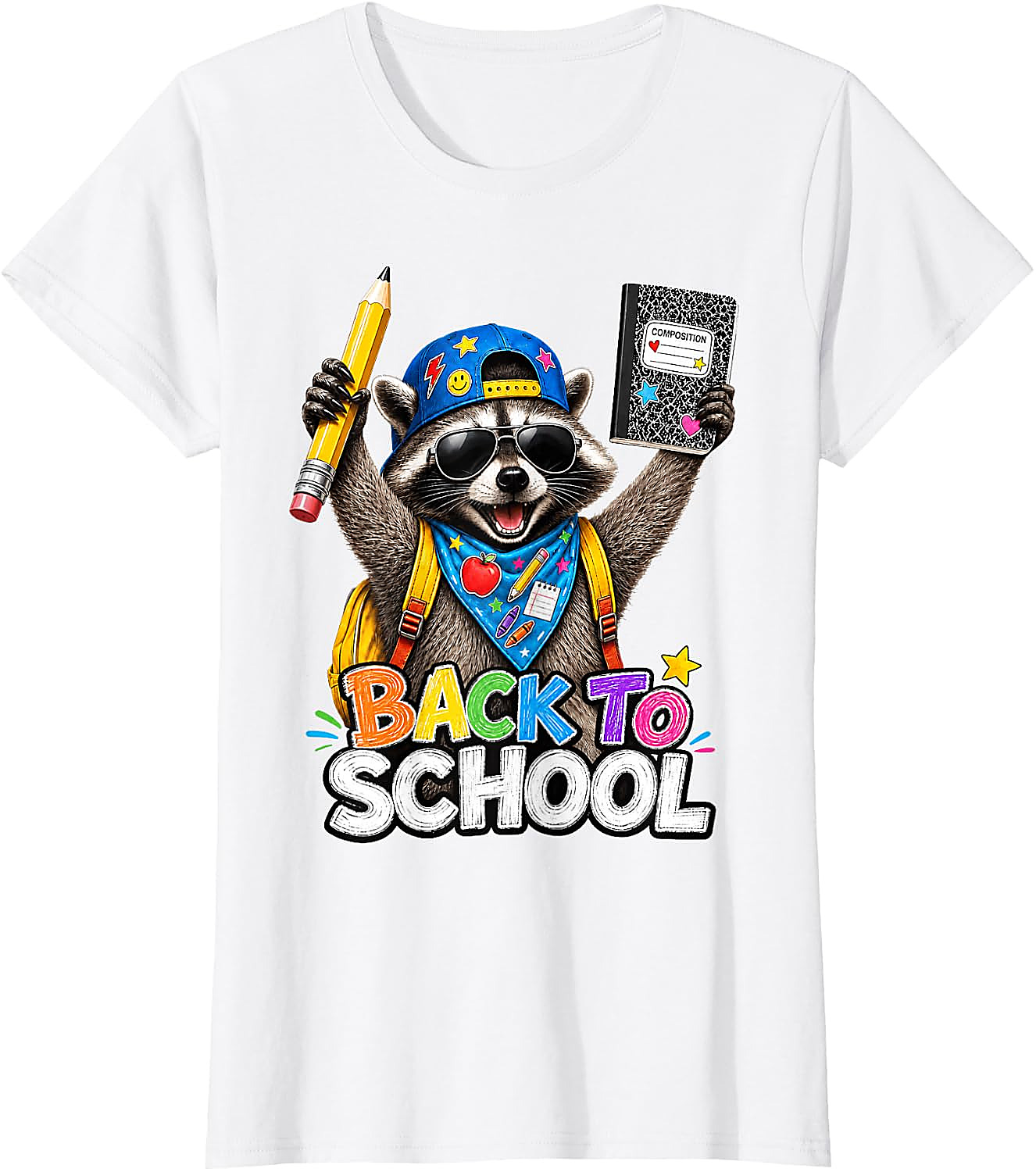 Back to School Raccoon Shirt | Funny Kids Teacher Tee