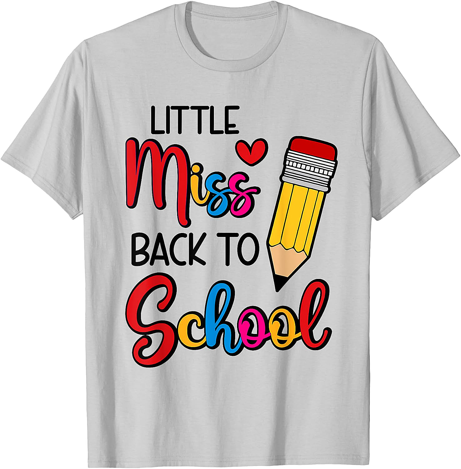  Little Miss Back To School T-Shirt Fun School Tee