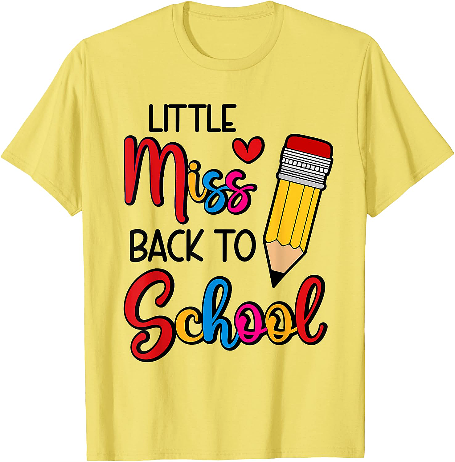  Little Miss Back To School T-Shirt Fun School Tee