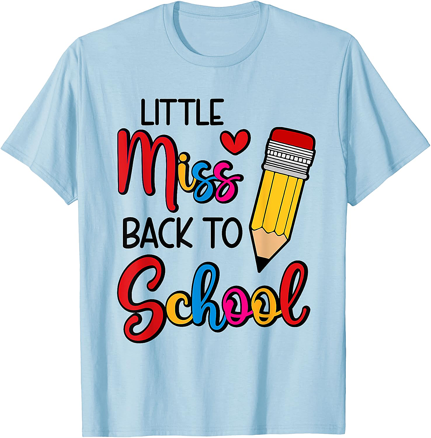  Little Miss Back To School T-Shirt Fun School Tee