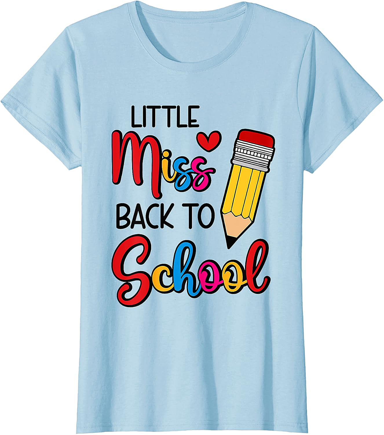  Little Miss Back To School T-Shirt Fun School Tee