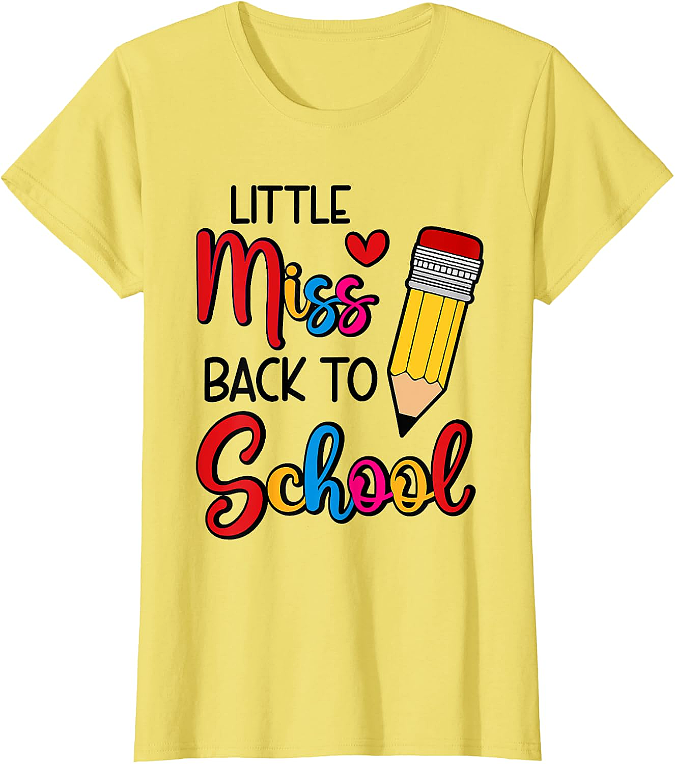  Little Miss Back To School T-Shirt Fun School Tee
