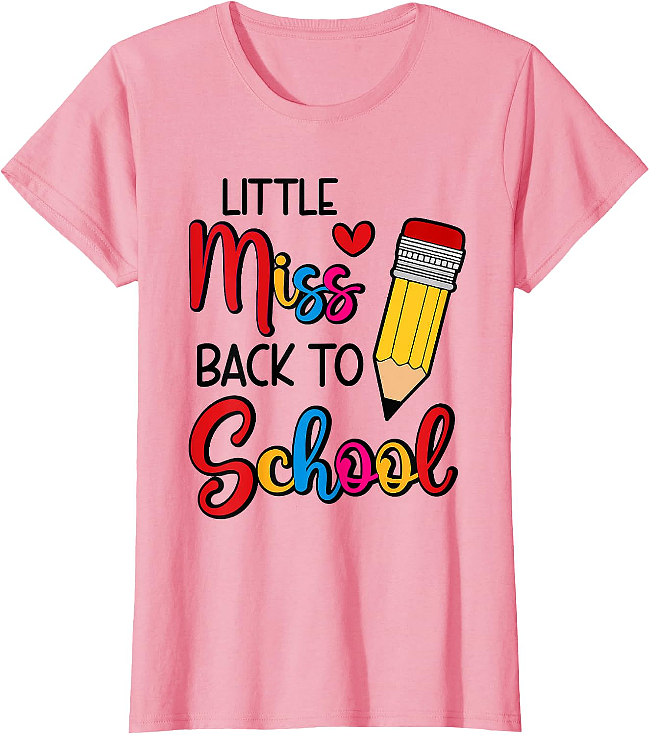  Little Miss Back To School T-Shirt Fun School Tee