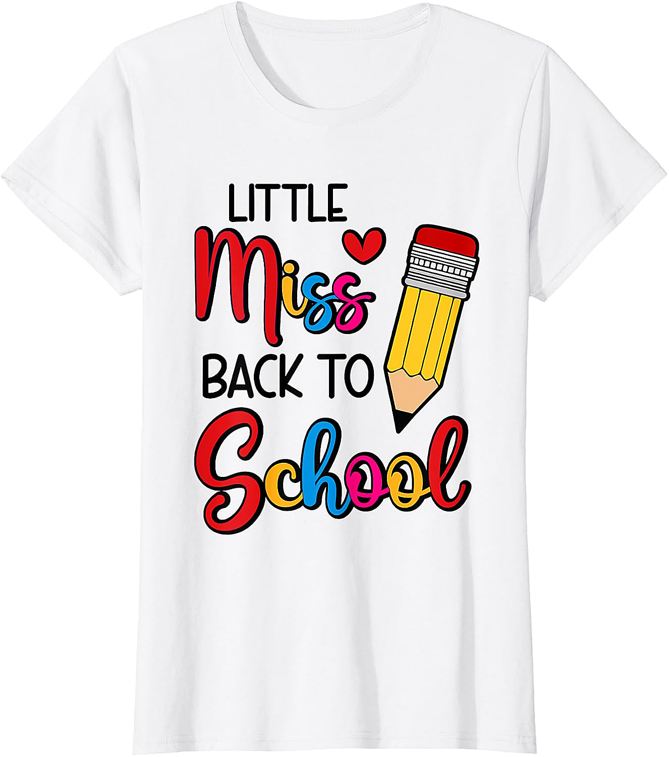  Little Miss Back To School T-Shirt Fun School Tee