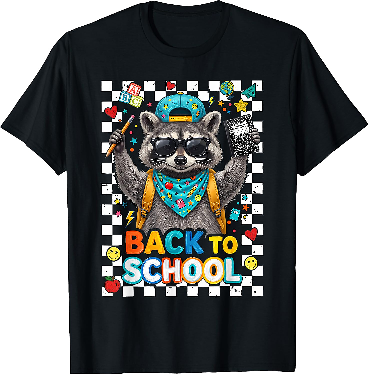 First Day of School Raccoon T-Shirt for Kids & Teachers