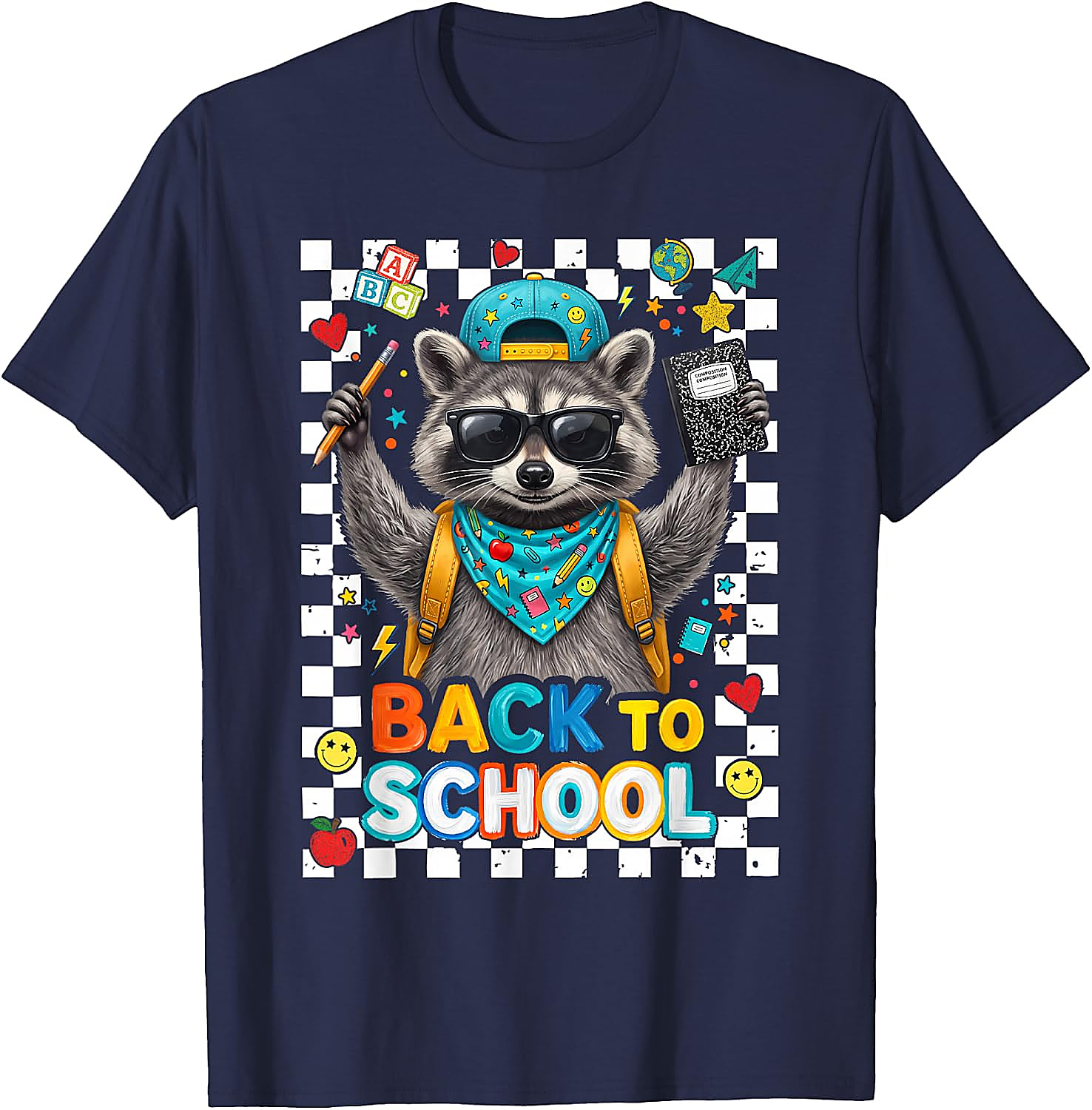 First Day of School Raccoon T-Shirt for Kids & Teachers