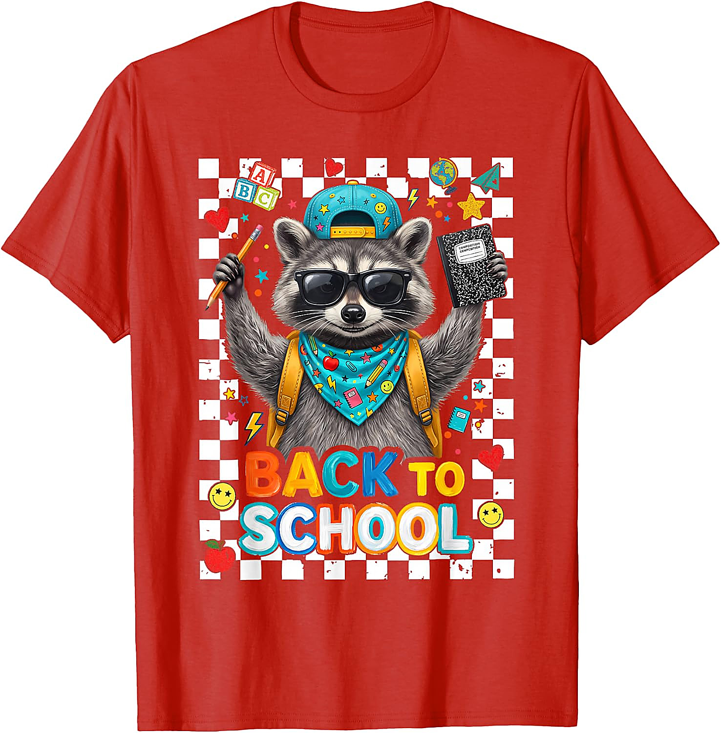 First Day of School Raccoon T-Shirt for Kids & Teachers