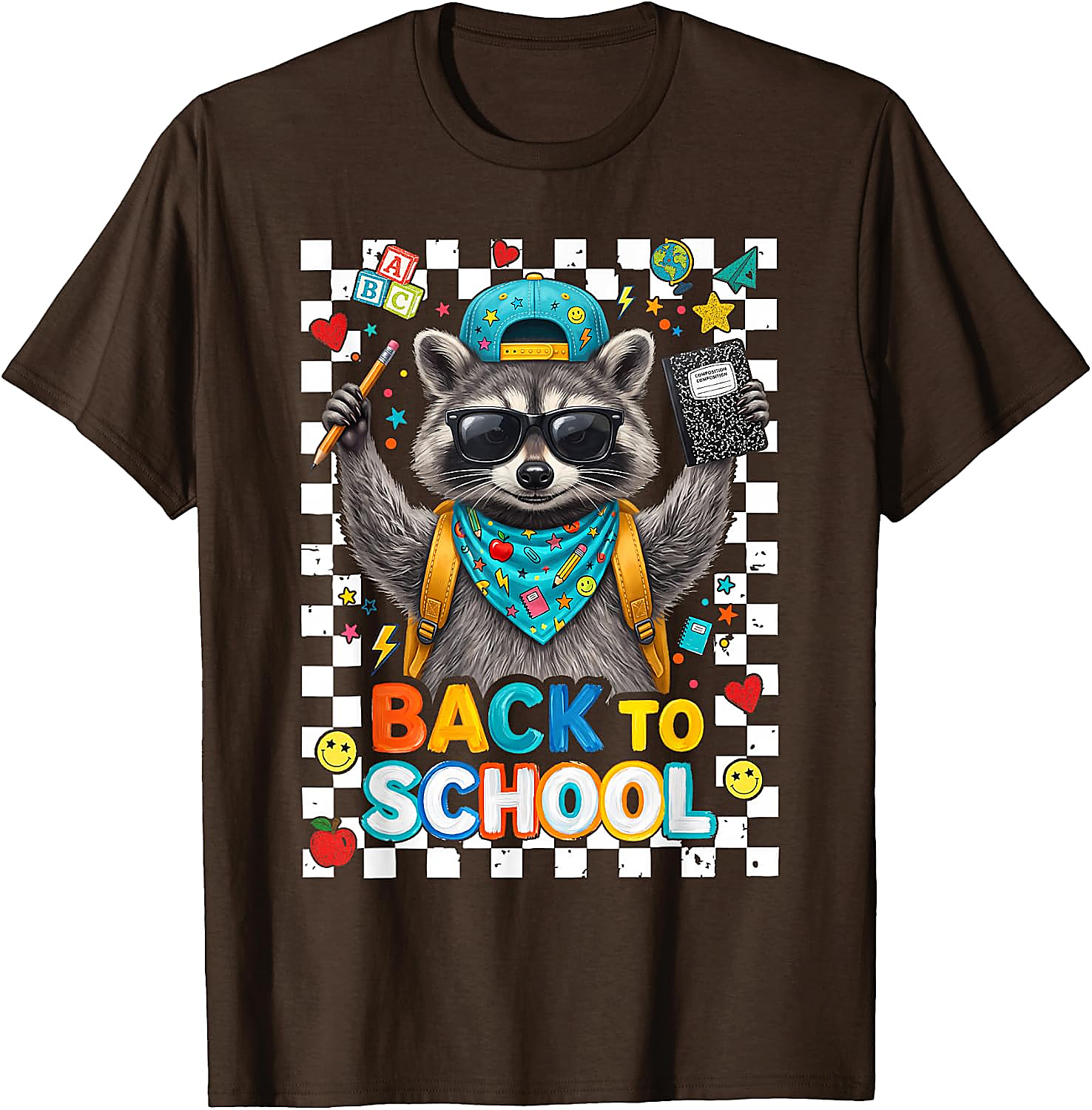 First Day of School Raccoon T-Shirt for Kids & Teachers