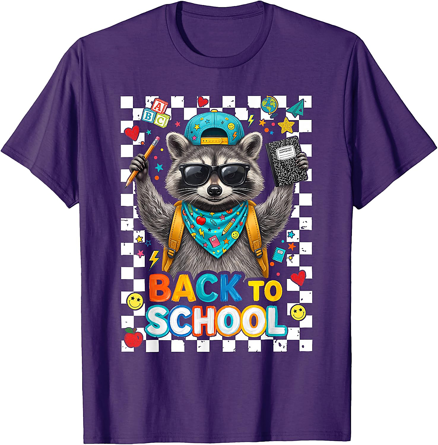First Day of School Raccoon T-Shirt for Kids & Teachers
