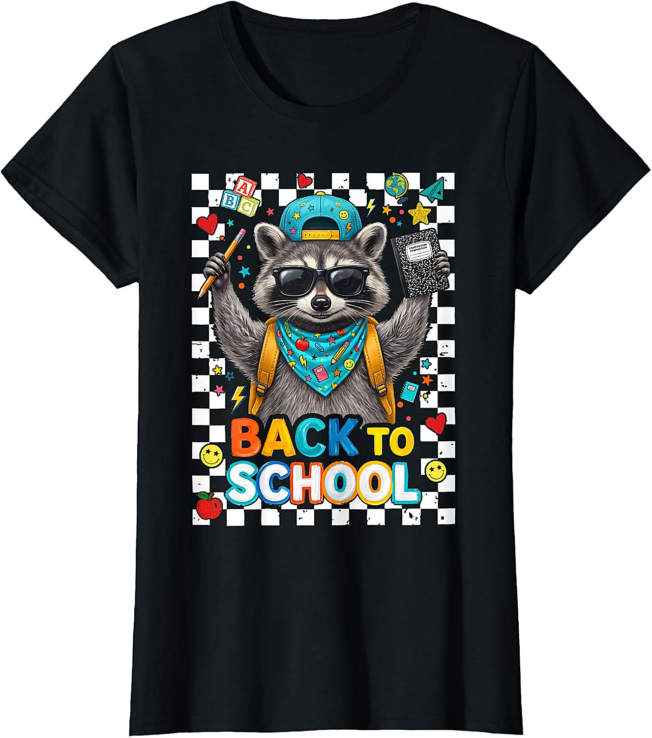 First Day of School Raccoon T-Shirt for Kids & Teachers