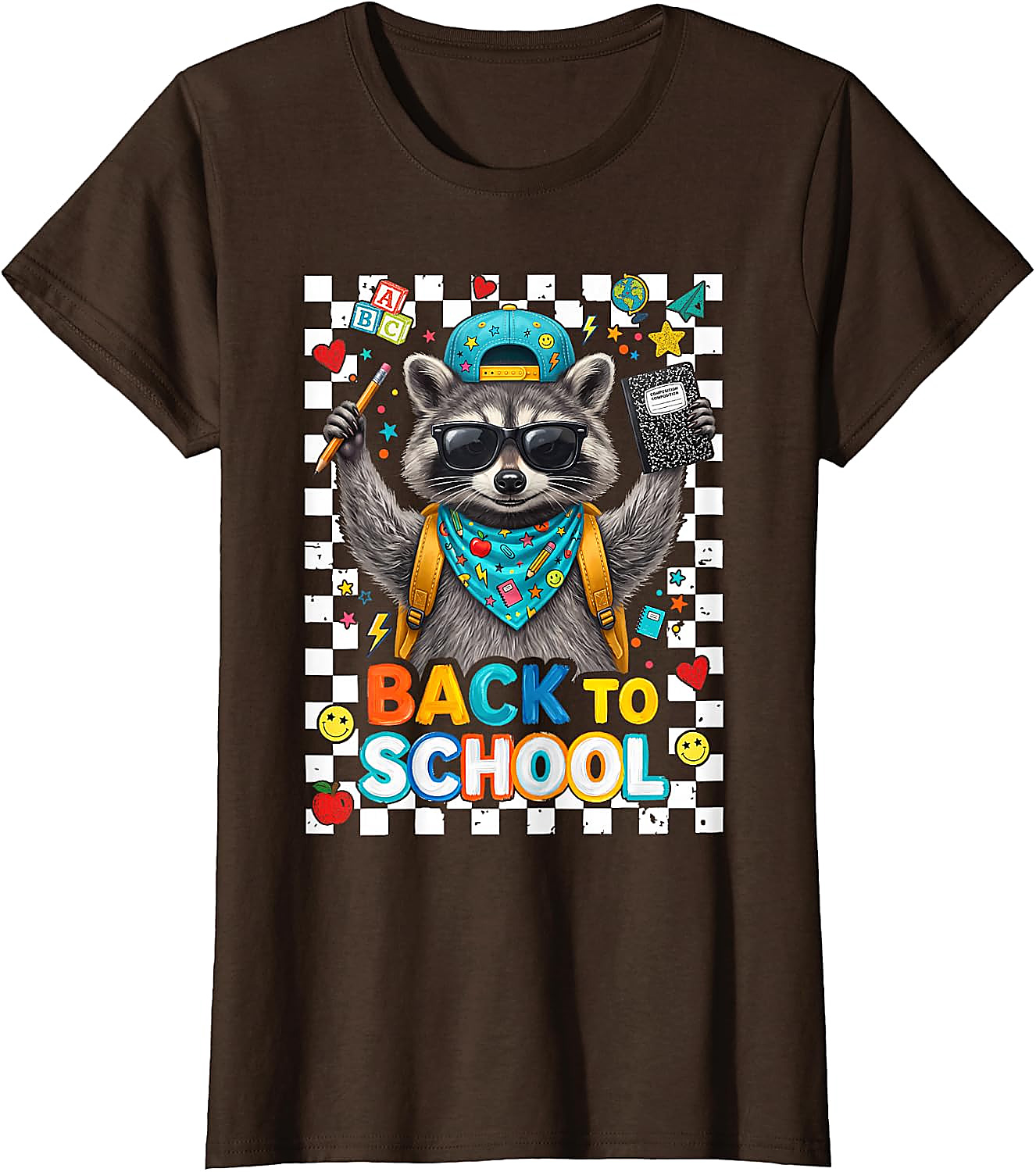 First Day of School Raccoon T-Shirt for Kids & Teachers