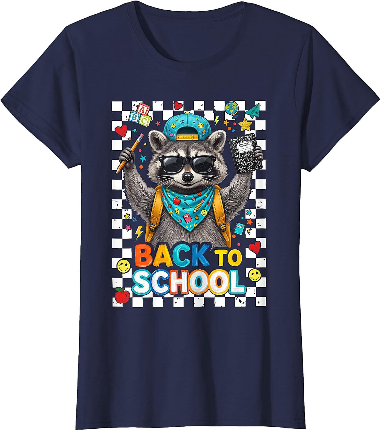 First Day of School Raccoon T-Shirt for Kids & Teachers