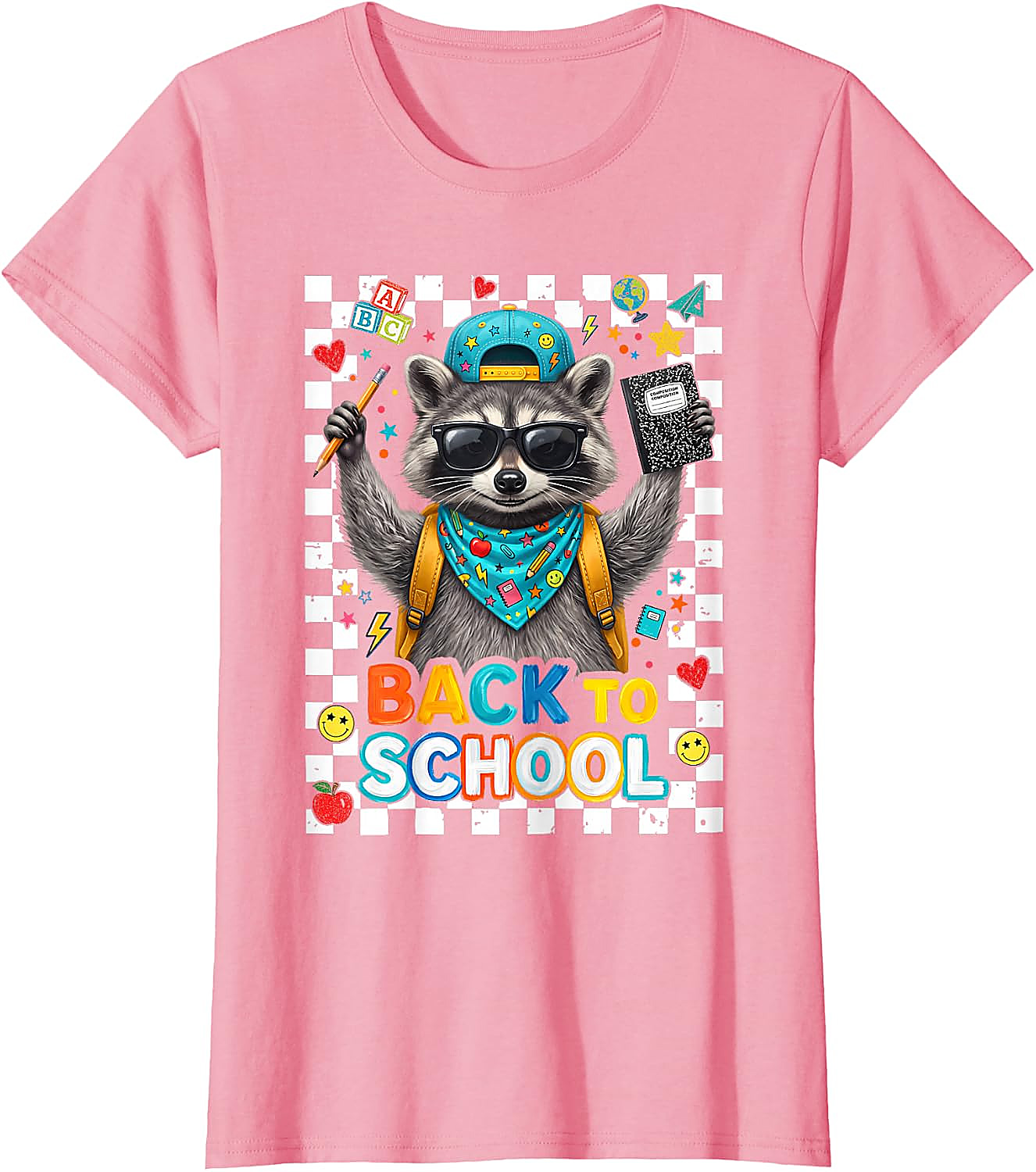 First Day of School Raccoon T-Shirt for Kids & Teachers
