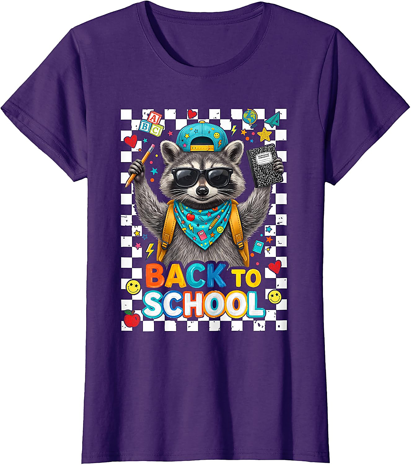 First Day of School Raccoon T-Shirt for Kids & Teachers