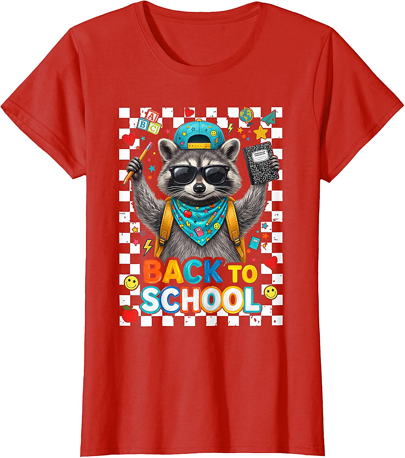 First Day of School Raccoon T-Shirt for Kids & Teachers