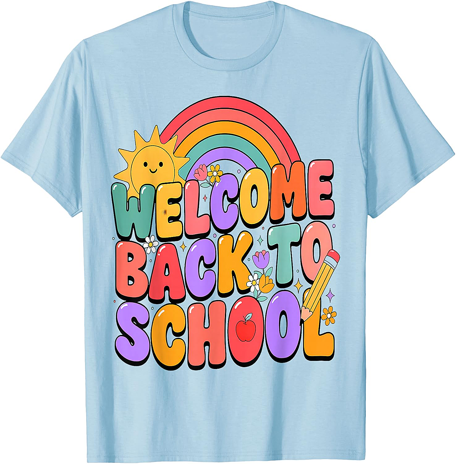  Welcome Back to School T-Shirt Fun Graphic Tee