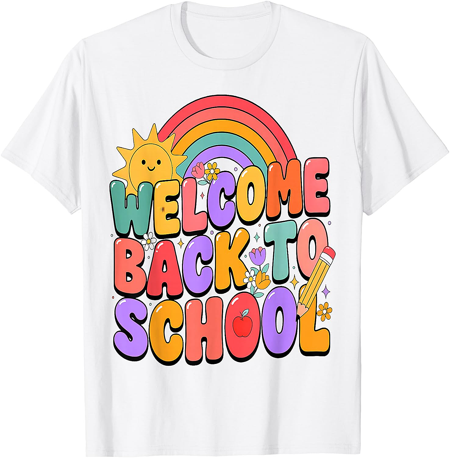  Welcome Back to School T-Shirt Fun Graphic Tee