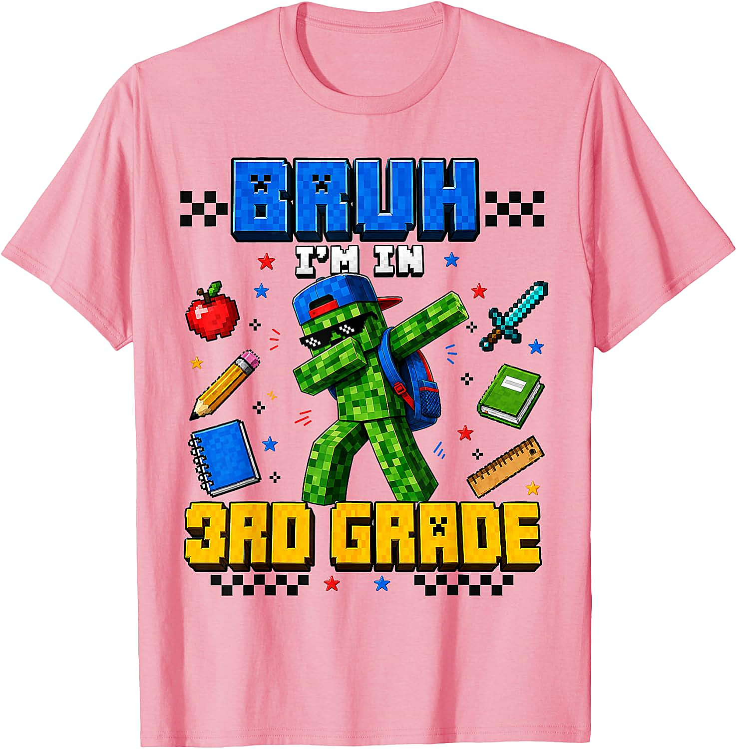 Bruh I'm in 3rd Grade Gamer Tee Back to School Kids Shirt