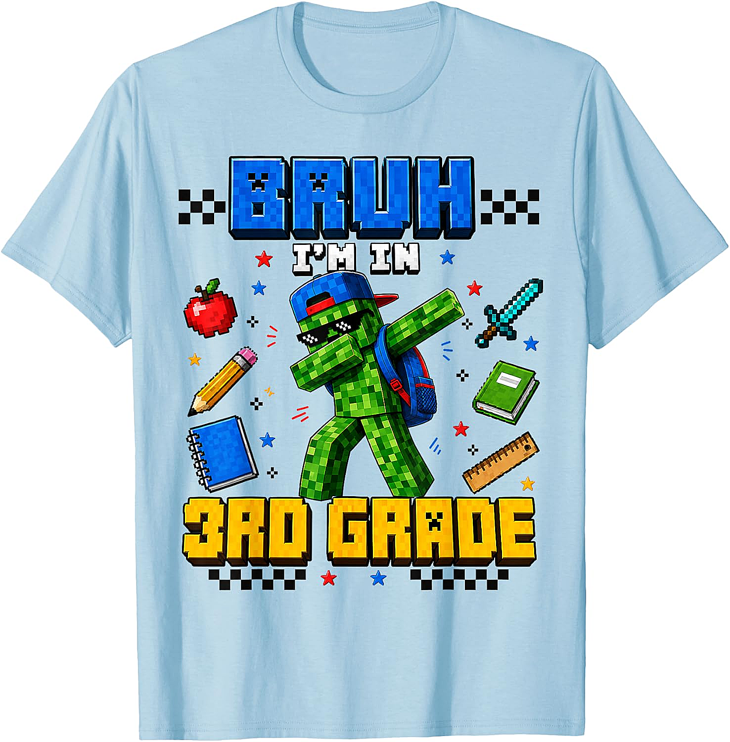 Bruh I'm in 3rd Grade Gamer Tee Back to School Kids Shirt