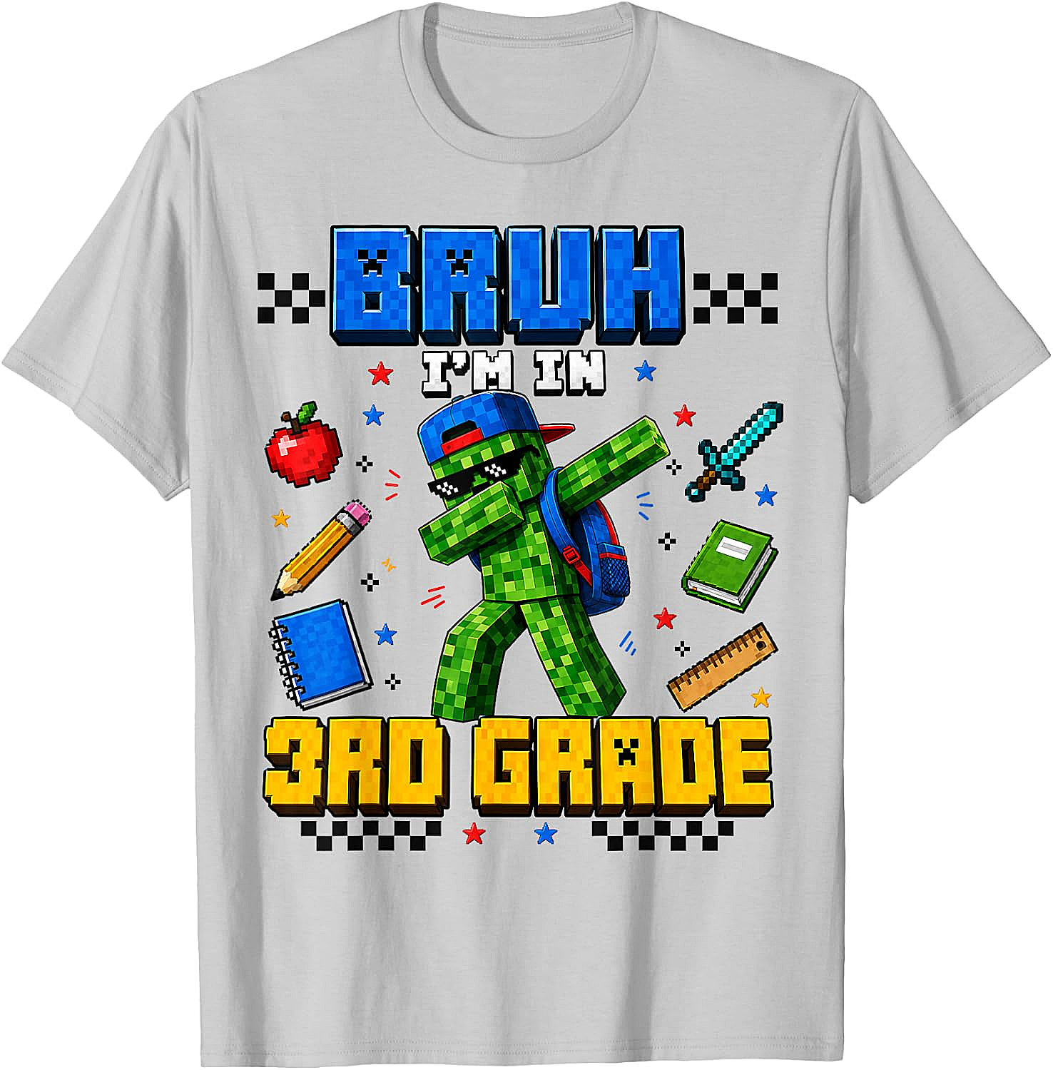 Bruh I'm in 3rd Grade Gamer Tee Back to School Kids Shirt