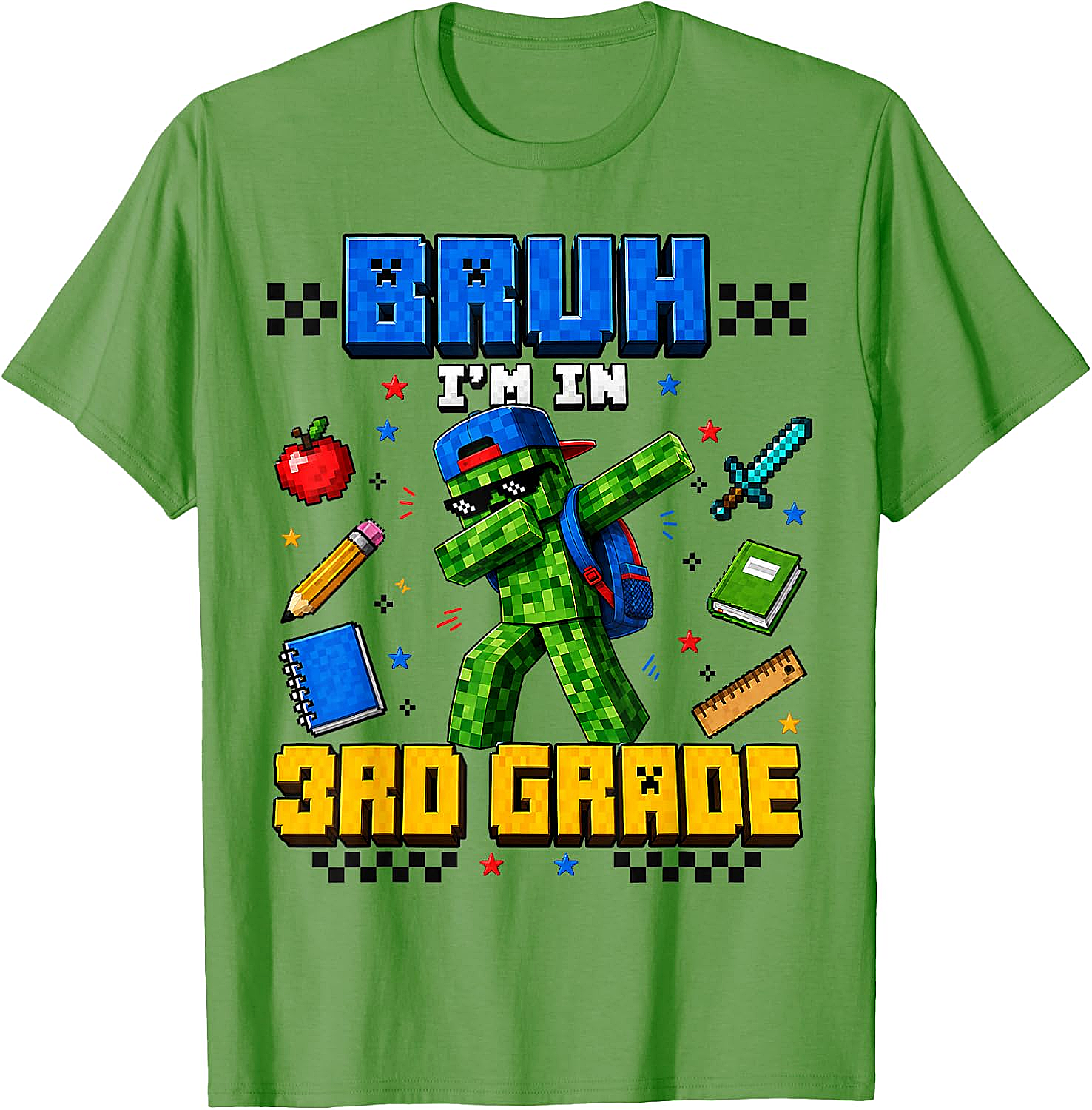 Bruh I'm in 3rd Grade Gamer Tee Back to School Kids Shirt